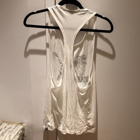 White Puma Racerback Tank with Grey Logo - Picture 5 of 6